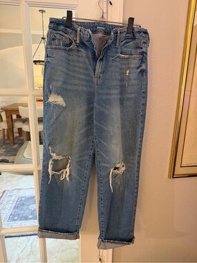 Old Navy Distressed OG Loose Jeans - Blue